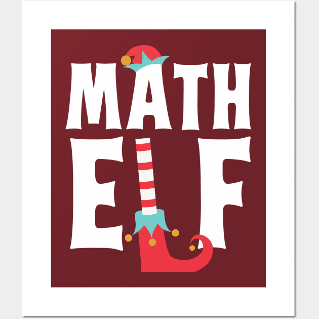 Math Elf Math Teacher Christmas Wall Art by Giggias